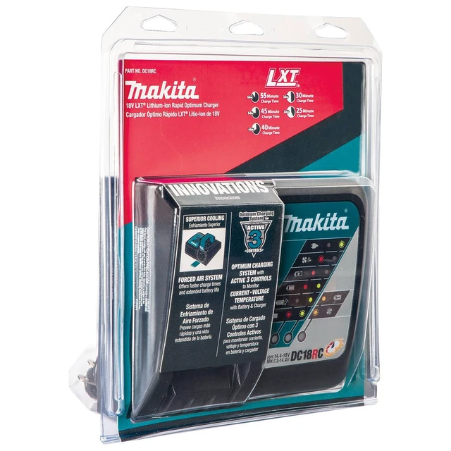 Alt view image 5 of 11 - Makita DC18RC 18V LXT Lithium-Ion Rapid Tool Battery Charger Charge - DC18RA