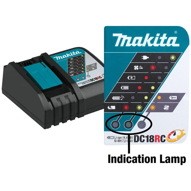 Alt view image 3 of 11 - Makita DC18RC 18V LXT Lithium-Ion Rapid Tool Battery Charger Charge - DC18RA