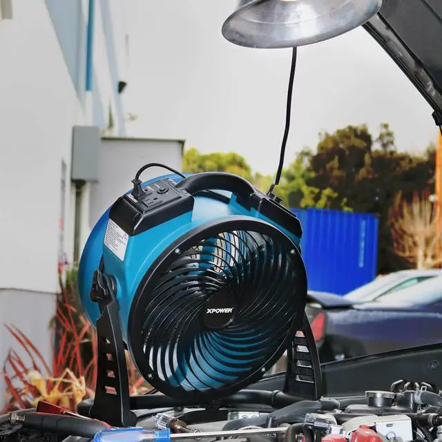 Alt view image 7 of 20 - XPower P-26AR .6-Amp 1,300-Cfm 4-Speed Industrial Axial Air Mover/Dryer