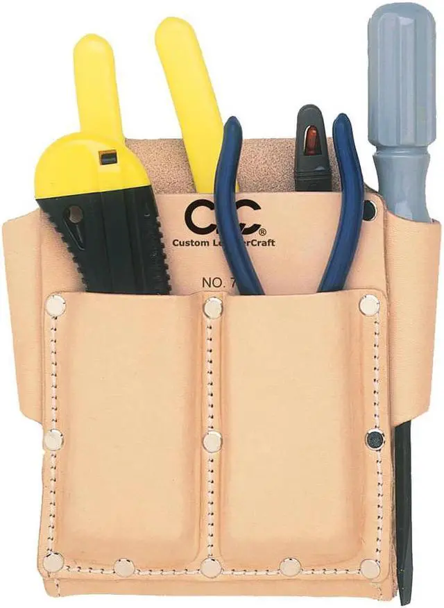 Main image of CLC WORK GEAR 700 Tool Pouch, Tool Pouch, Tan, Leather, 5 Pockets