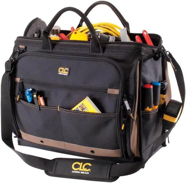 Alt view image 14 of 17 - CLC 1539 Tool Bag, Polyester, 52 Pockets, Tan/Black