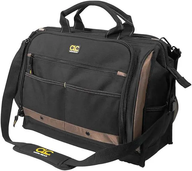 Alt view image 10 of 17 - CLC 1539 Tool Bag, Polyester, 52 Pockets, Tan/Black