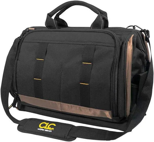 Alt view image 12 of 17 - CLC 1539 Tool Bag, Polyester, 52 Pockets, Tan/Black