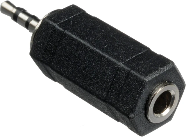 Alt view image 3 of 7 - Hosa GPM-471 Analog Audio Adaptor, 3.5mm TRS to 2.5mm TRS #GMP471
