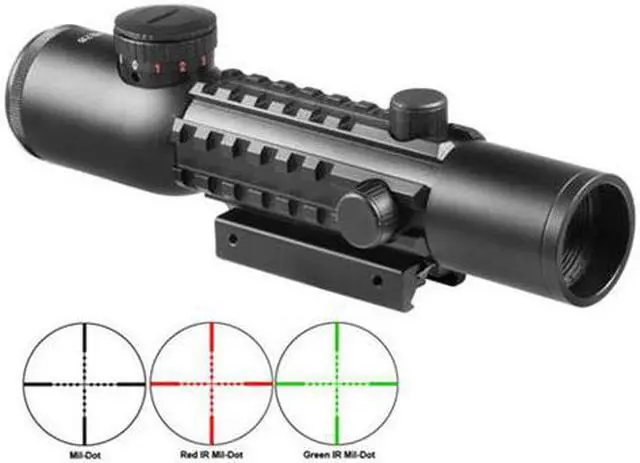 Alt view image 3 of 12 - 4x28 IR Electro Sight and Green Laser Sight COMBO