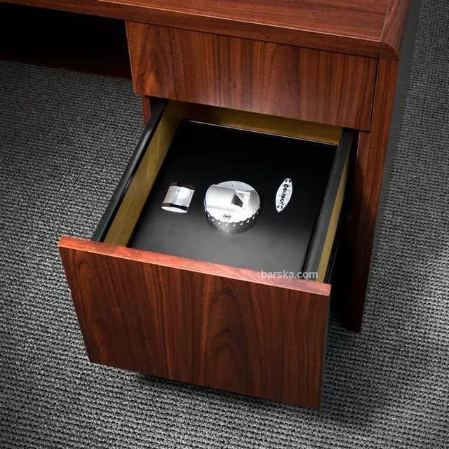 Alt view image 9 of 19 - Barska Top Opening Biometric Safe Black Top Opening Biometric Drawer Safe