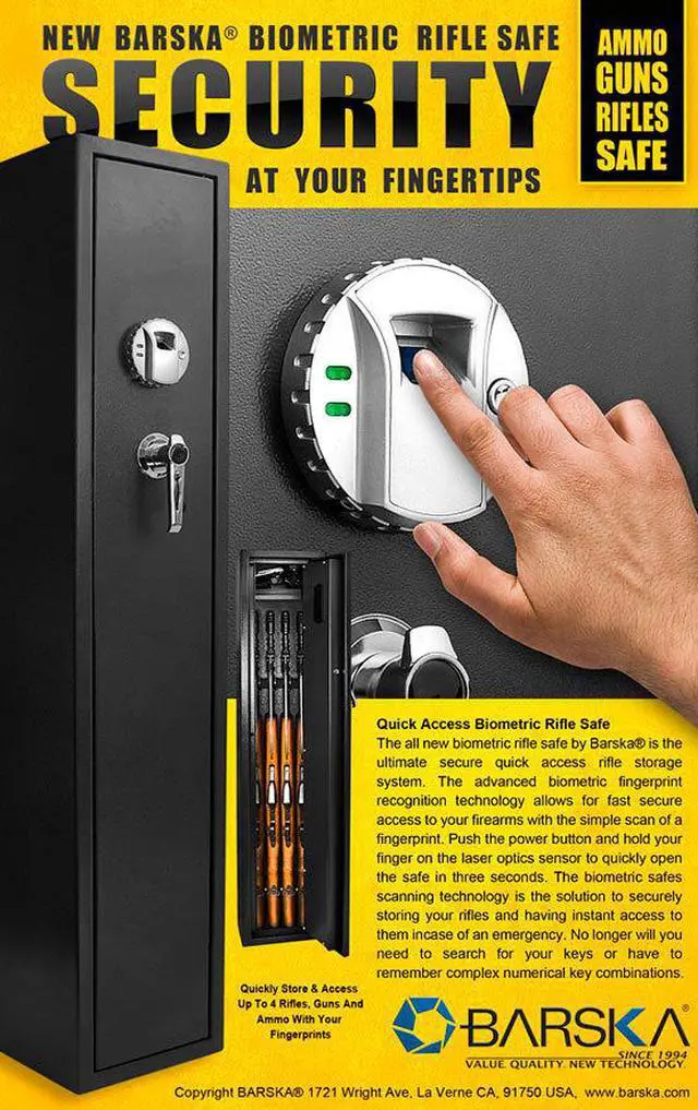 Alt view image 2 of 5 - Barska AX11652 Biometric Rifle Gun Safe
