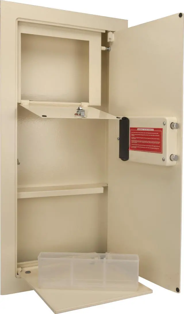 Alt view image 5 of 12 - Barska AX12408 Large Biometric Wall safe, cream color