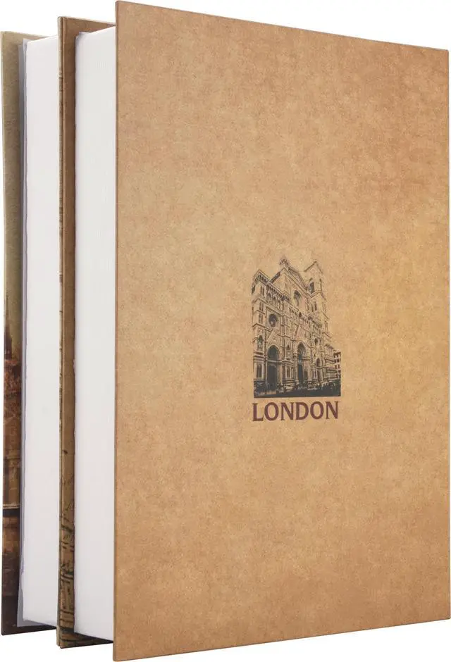 Alt view image 2 of 14 - Barska CB12470 Paris & London Dual Book Lock Box With Key Lock