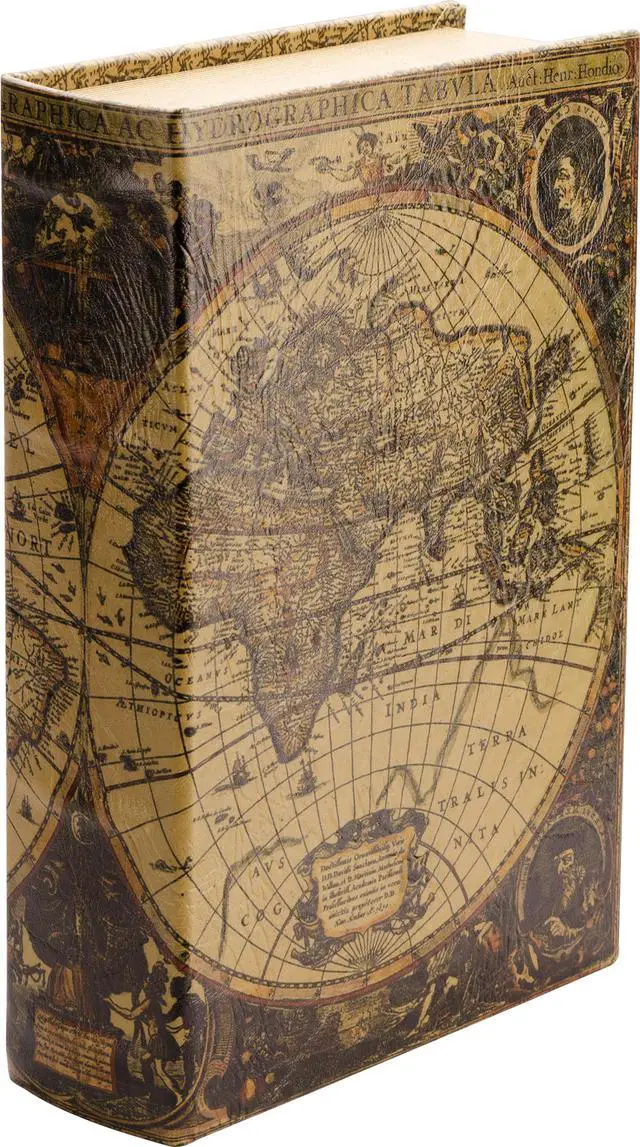 Alt view image 3 of 20 - Barska CB12480 Antique Map Diversion Book Lock Box