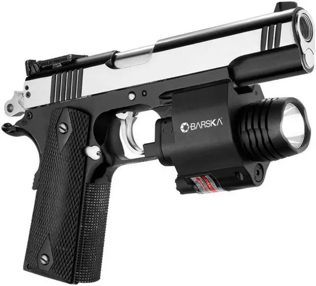 Alt view image 4 of 12 - Second Generation Mount 5mW Red Laser Sight/Flashlight Combo