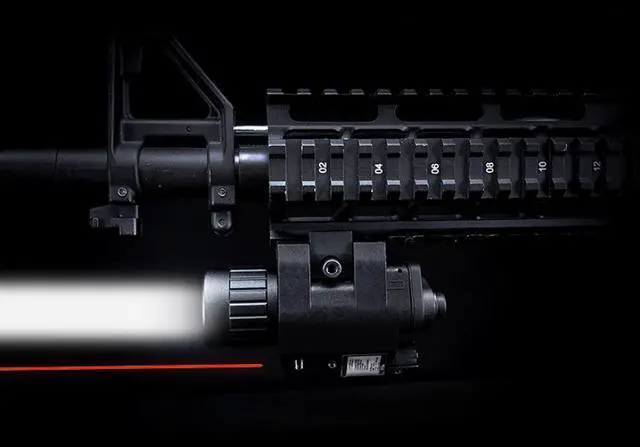 Alt view image 5 of 12 - Second Generation Mount 5mW Red Laser Sight/Flashlight Combo