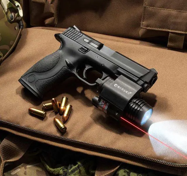 Alt view image 7 of 12 - Second Generation Mount 5mW Red Laser Sight/Flashlight Combo