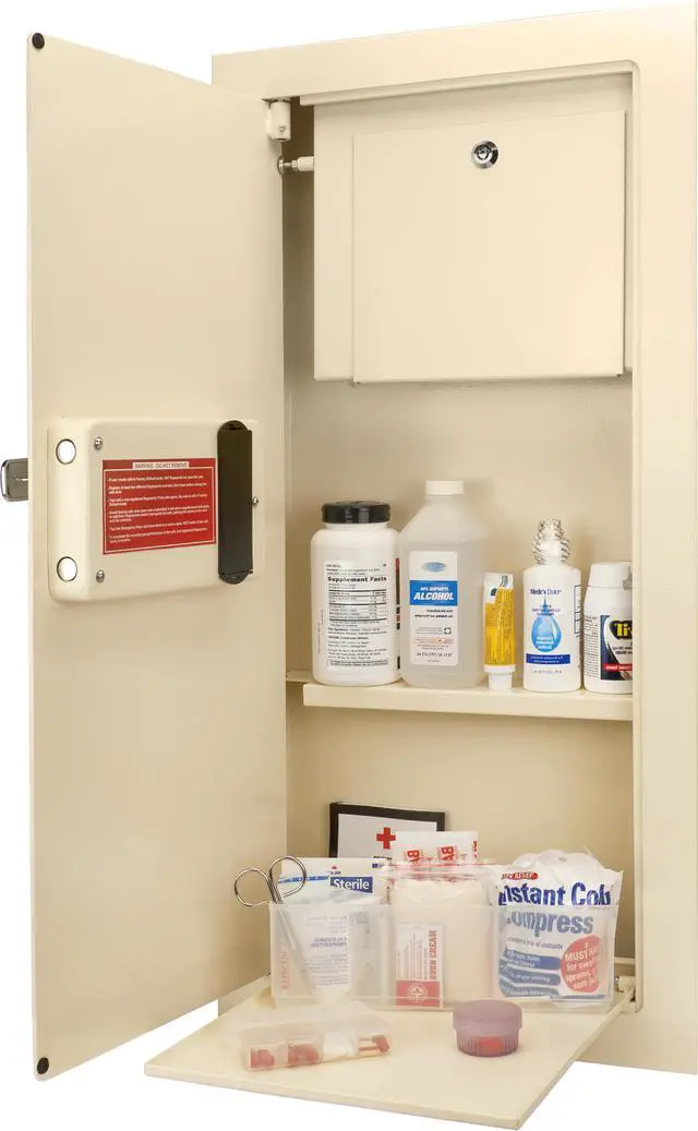 Alt view image 7 of 13 - Large Biometric Wall Safe (Left Opening)