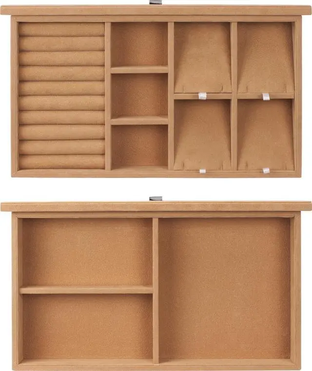 Alt view image 5 of 13 - White Keypad Jewelry Safe Tan Interior