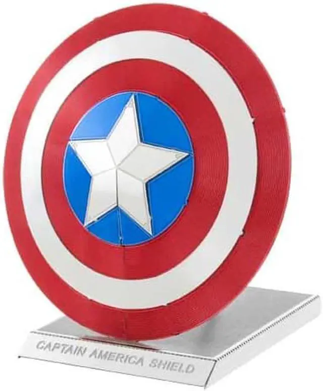 Alt view image 3 of 12 - MetalEarth Marvel Captain Americas Shield 3D Model by Fascinations
