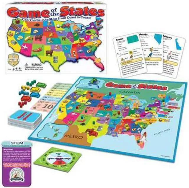 Alt view image 2 of 8 - Game of the States - Family Game by Winning Moves (1206)