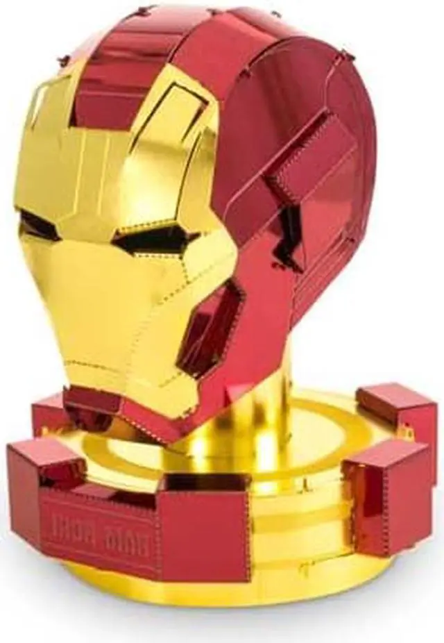 Alt view image 2 of 4 - Fascinations Metal Earth Iron Man Helmet Marvel Color Laser Cut 3D Metal Kit