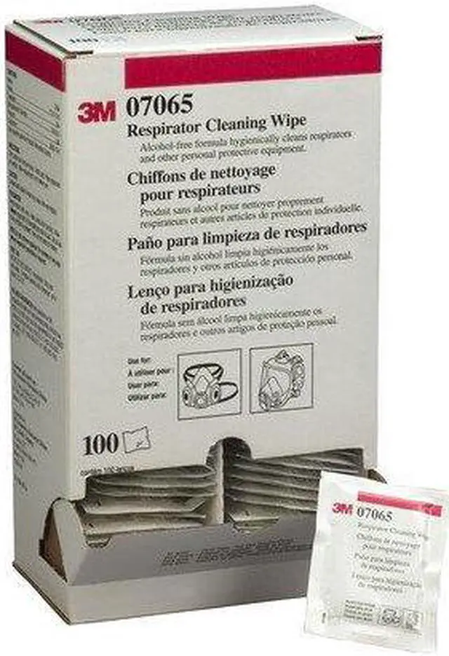 Main image of 3M 504/07065 Respirator Cleaning Wipes (Box of 100 wipes)