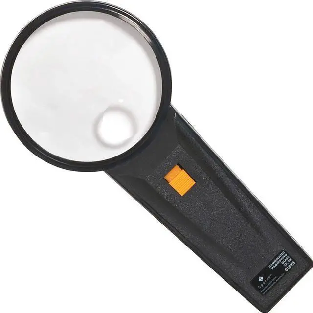 Alt view image 3 of 8 - Sparco Illuminated Magnifier Round 2X Main/4X Bifocal 3" Dia. BK 01878