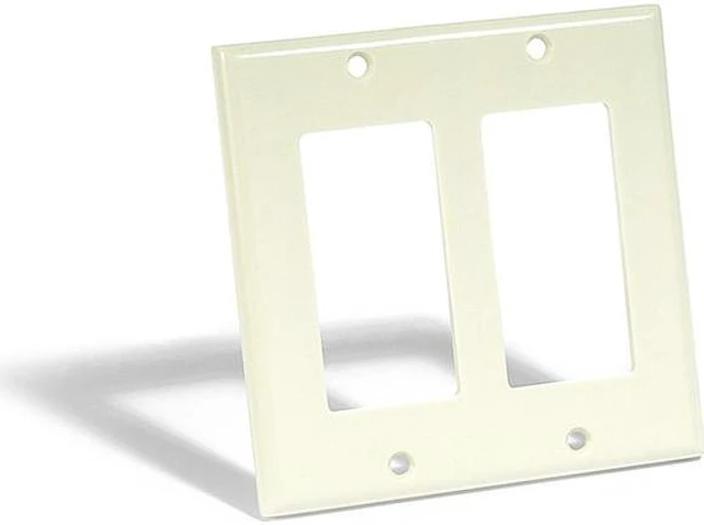 Main image of Decora Switch 2-Gang Plate Almond LEVITON MFG Decorative Switch Plates 80409-A
