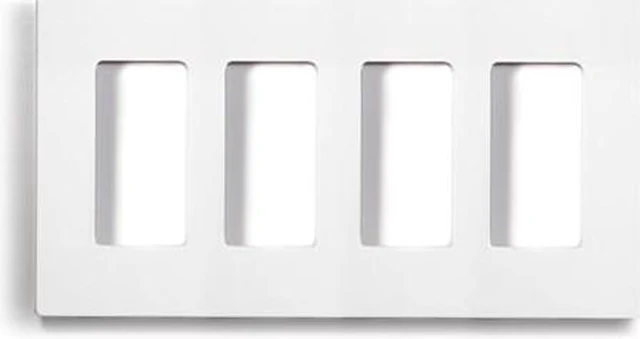 Main image of Aspire 9524WS 4-Gang Wall Plate - White Satin