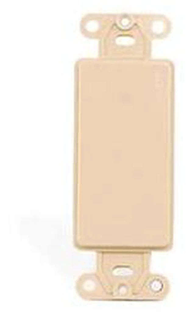 Main image of Leviton 80414-I Blank Decora Adapter, No Hole, Plastic, Ivory