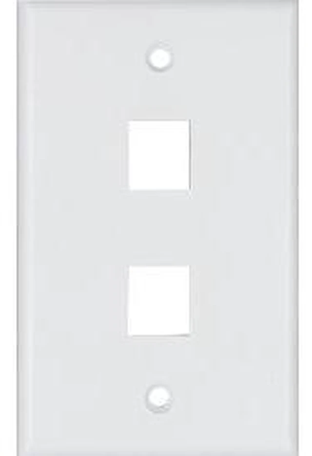 Main image of Cooper Wiring Devices 5520W-MSP 2 Port Flush Modular Wallplate White