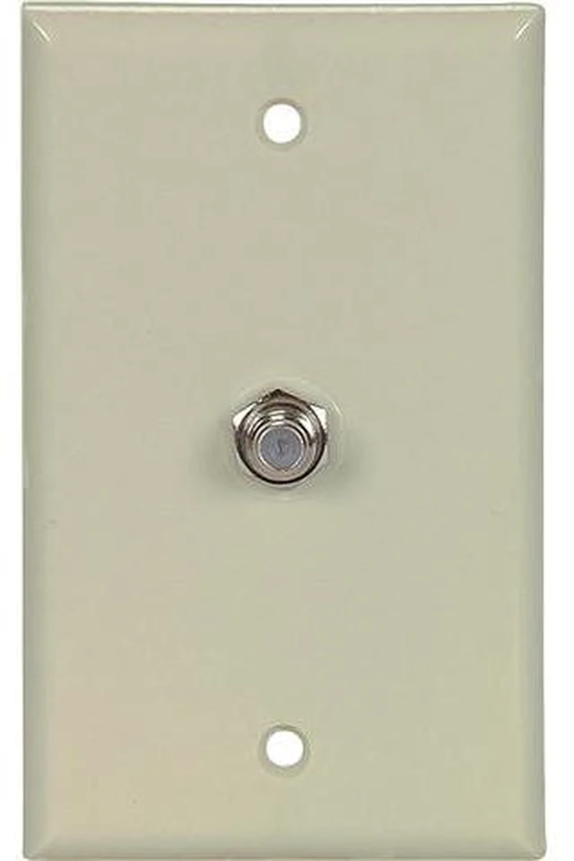 Main image of Cooper Wiring Devices 1172V COAX Jack with Wallplate, Ivory
