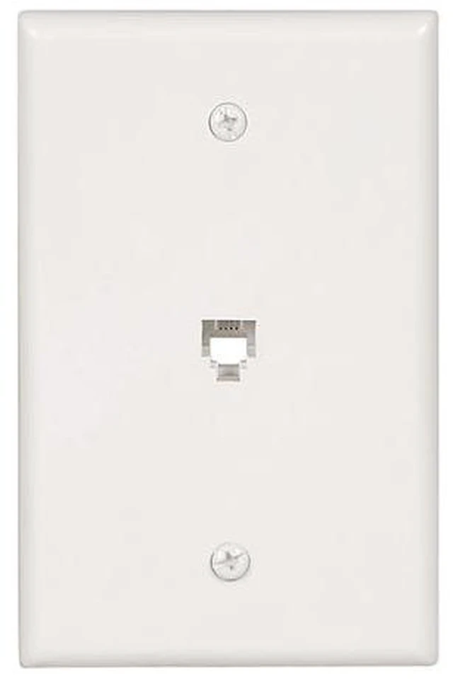 Main image of Cooper Wiring Devices 3533-4W Mid Size Flush Mount Wallplate with Phone Jack 4-C