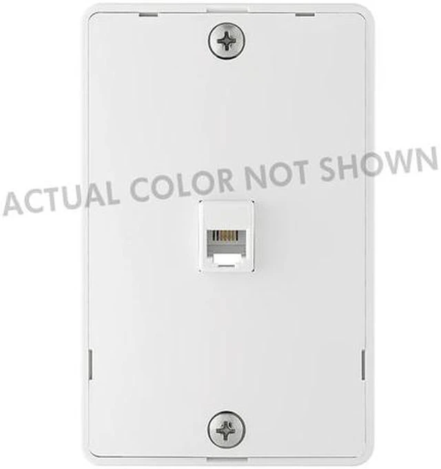 Main image of Cooper Wiring Devices 3521-4A Quick Mount 4-Wire Telephone Jack with Wallplate -