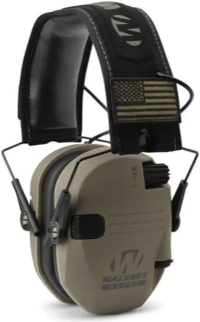 Alt view image 6 of 11 - Walker's Razor Patriot Electronic Earmuffs (NRR 23dB) Flat Dark Earth