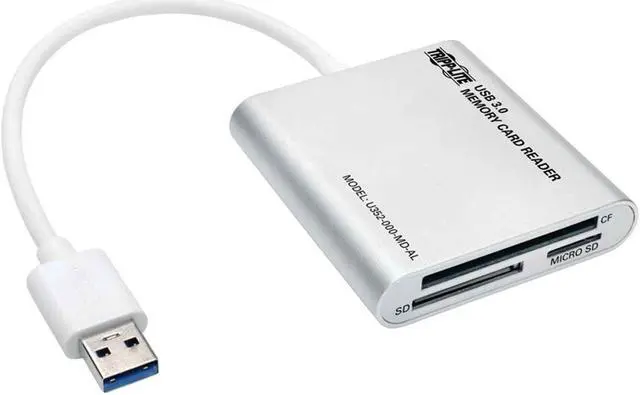 Alt view image 5 of 20 - Tripp Lite U352-000-MD-AL USB 3.0 A (MALE) USB 3.0 SuperSpeed Multi-Drive Memory Card Reader/Writer, Aluminum Case