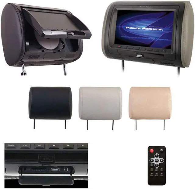 Alt view image 6 of 10 - Power Acoustik Hdvd-71Cc 7In Univ Hdrst Mon W/Dvd