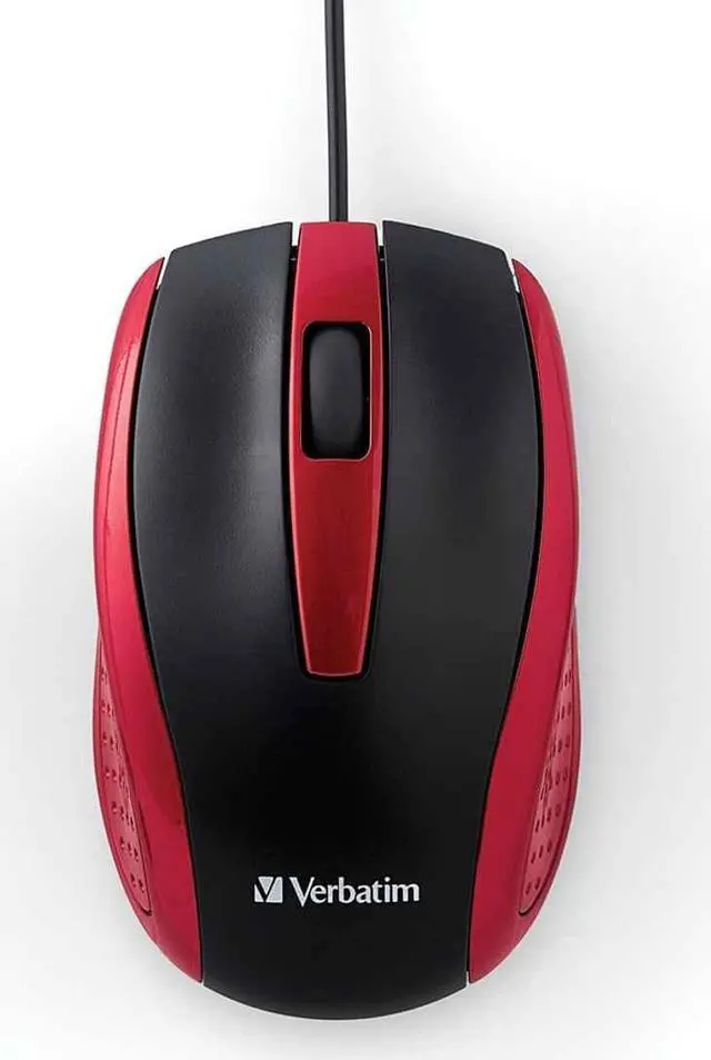 Alt view image 18 of 20 - Verbatim Mouse Optical Corded f/PCs & Macs Red/Black 99742
