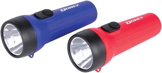 Alt view image 3 of 3 - Dorcy 412594 LED Flashlight Pack - 1 D Battery, Red & Blue - Pack of 12