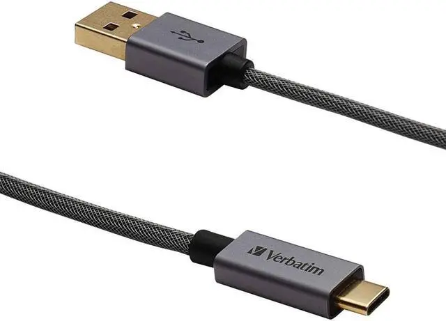 Alt view image 6 of 7 - Usb-C™ To Usb-A Cable - 47 In. Braided Black