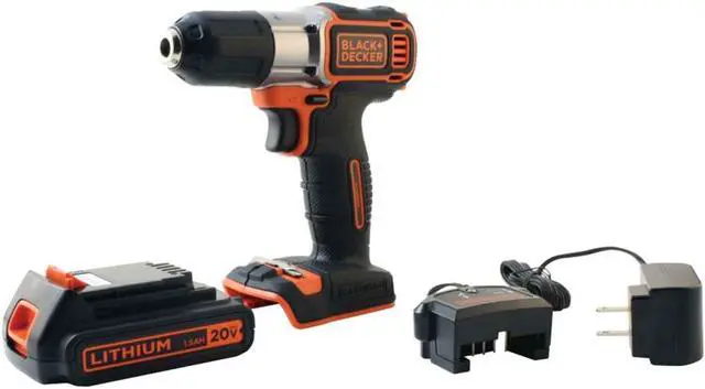 Alt view image 14 of 17 - Black & Decker BDCDE120C 20V MAX Lithium-Ion 3/8 in. Cordless Drill Driver Kit with Autosense Technology (2 Ah)
