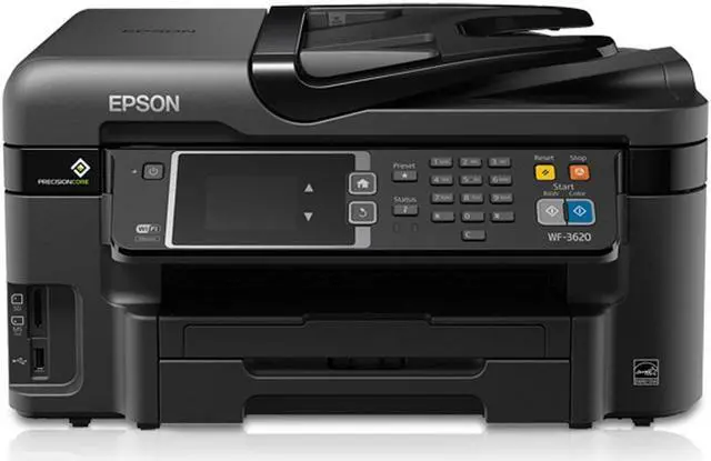 Alt view image 9 of 20 - Epson WorkForce WF-3620 (C11CD19201) Duplex up to 4800 x 1200 optimized dpi wireless 4-in-One Printer