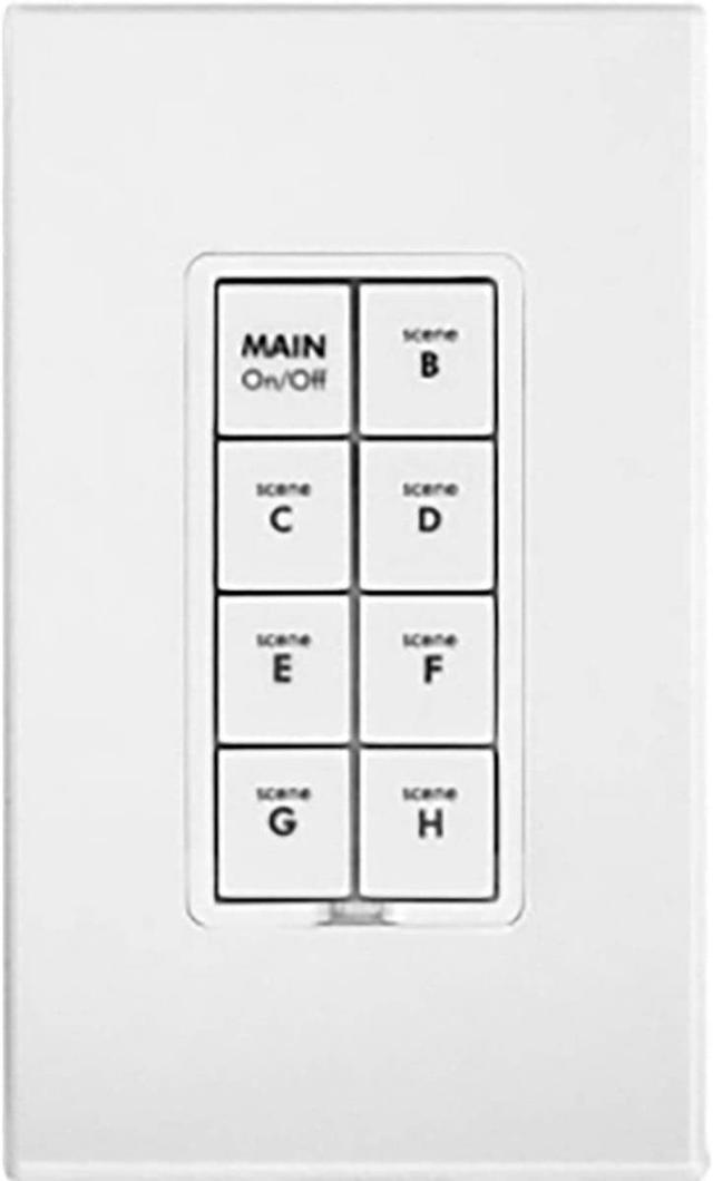 Alt view image 8 of 19 - INSTEON Keypad Dimmer Switch (Dual-Band), 8-Button, White