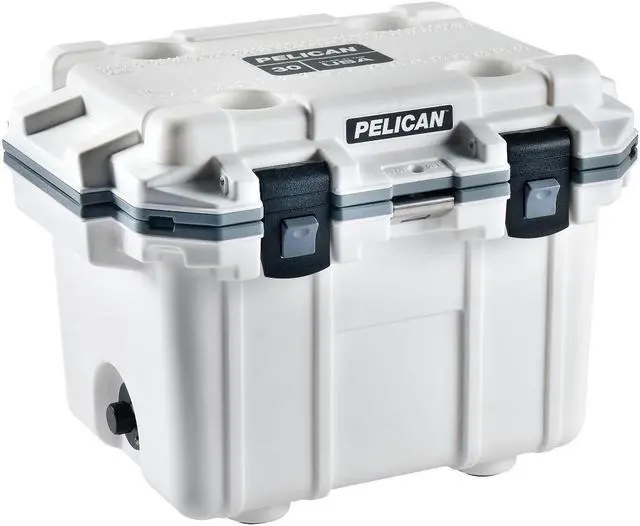 Alt view image 7 of 14 - Pelican Elite Cooler, Cooler, White/Gray, Hard, 25.30" x 19.00" x 18.50" 30Q-1-WHTGRY
