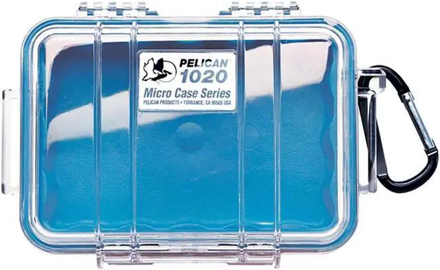 Alt view image 2 of 3 - Pelican Micro Case 1020 Blue/Clear 1020 BLUE/CLEAR