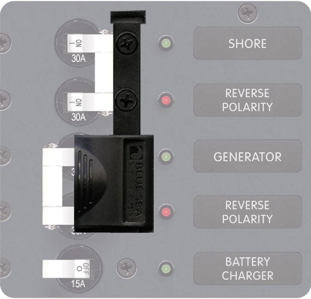 Alt view image 7 of 9 - Blue Sea AC A-Series Circuit Breaker Lockout Slide - 4125
