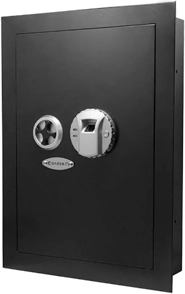 Alt view image 11 of 19 - Barska Black Biometric Wall Safe