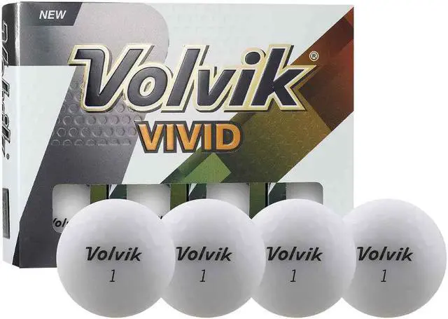Alt view image 2 of 2 - Volvik 9734 Volvik Vivid 3 Pc Golf Balls - Matte White