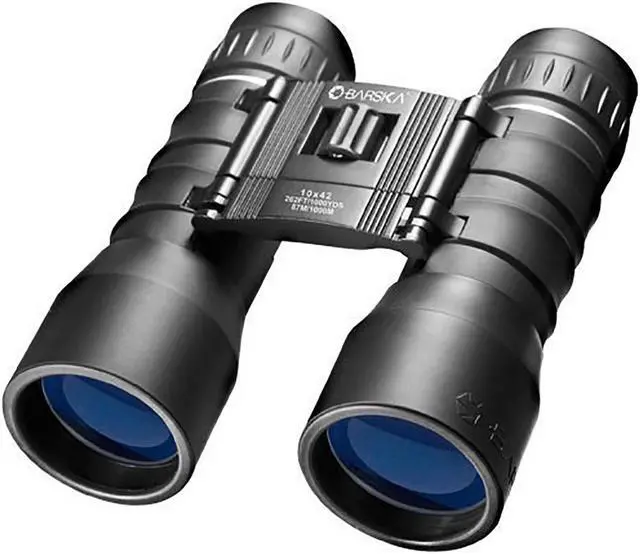 Alt view image 3 of 9 - BARSKA AB11364 BARSKA 10X42 LUCID VIEW BLUE LENS COMPACT BINOCULARS-BLACK