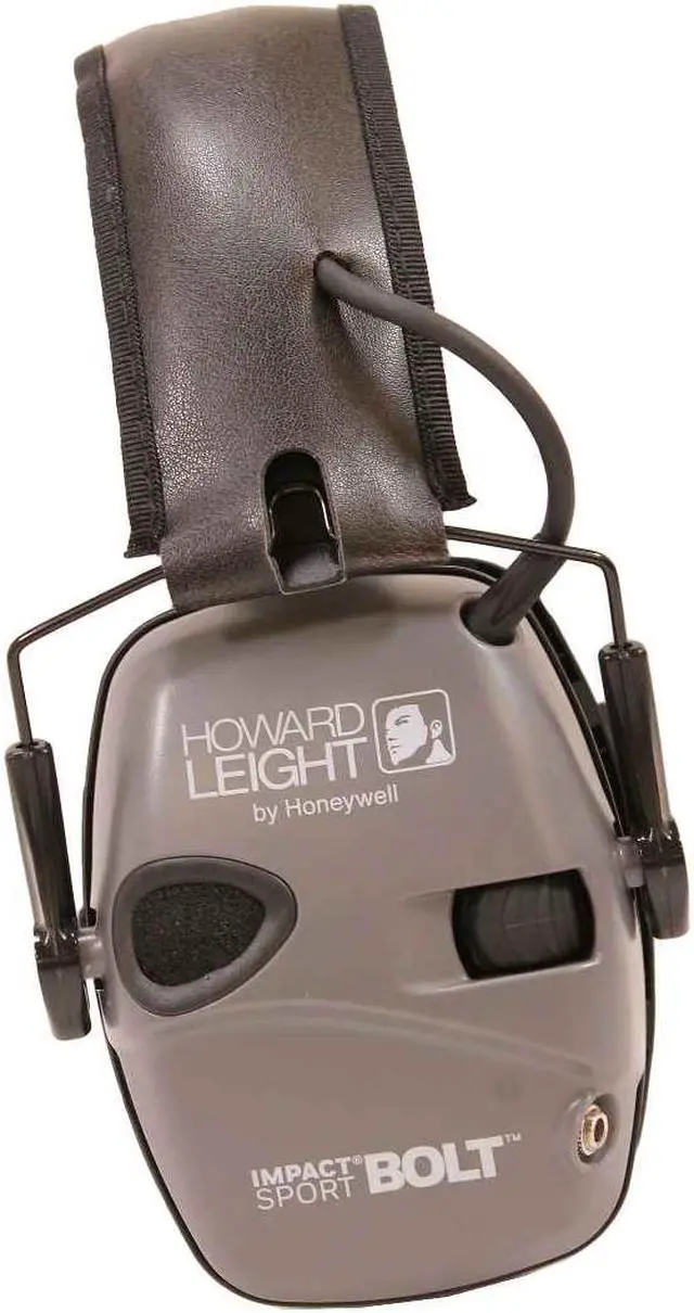 Alt view image 16 of 20 - Howard Leight Impact Sport Bolt, Earmuff, Gray, Electronic, Folding R-02232