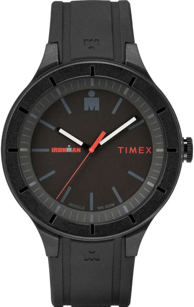 Main image of Timex IRONMAN Essential 43mm Resin Strap Watch - Black/Red - TW5M16800