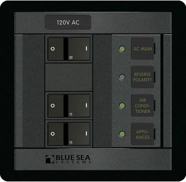 Main image of Blue Sea 1214 120V AC Main + 2 Positions