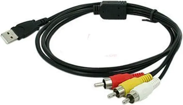 Main image of USB Male A to 3x RCA AV A/V TV Adapter Lead Cable 5Feet